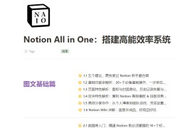 Notion All in One：搭建高能效率系统